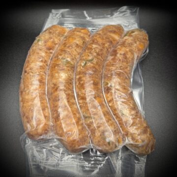Green and Gold Brat (Jalapeno and Cheddar)
